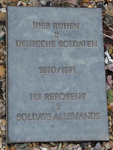 Plaque tombe Soldats Allemands